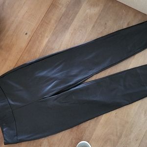 JCREW XS stretchy faux leather leggings, black. NWT never worn